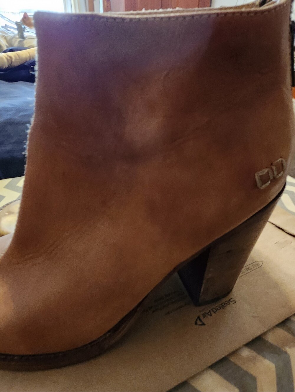 Bed Stu Camel 100% Leather Open Toed Ankle Boots - Picture 6 of 9